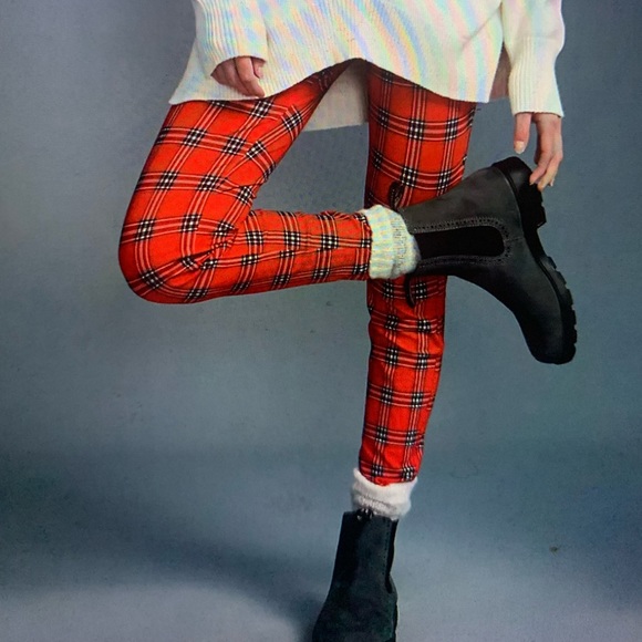 Anthropologie Sanctuary Plaid Runway Leggings - Picture 2 of 8